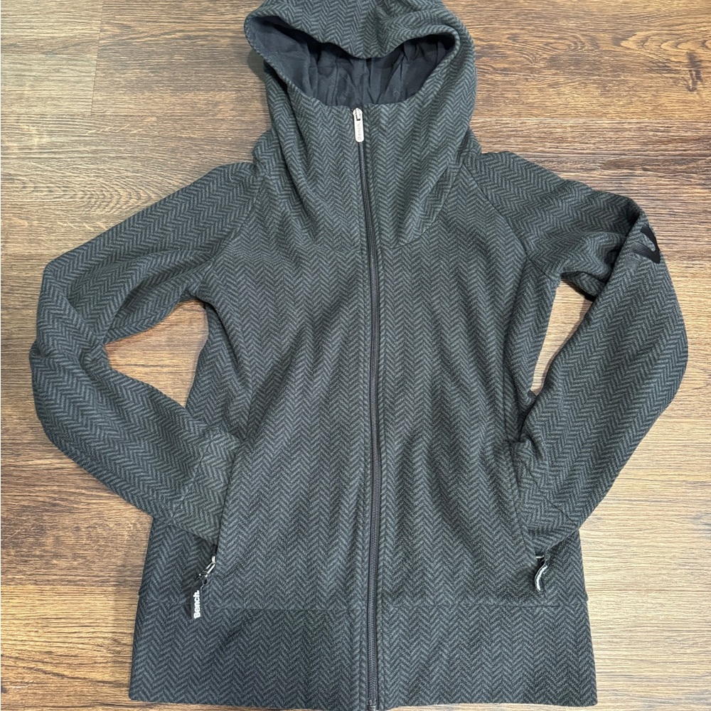 Bench Dark Gray Chevron Structured Fleece Hoodie